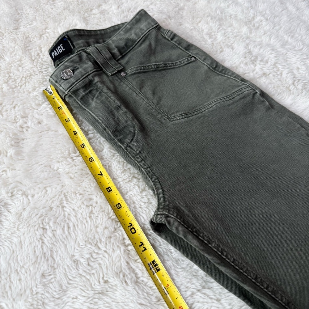 High-Rise Cindy Straight Leg Pants in Olive Green - Picture 10 of 14